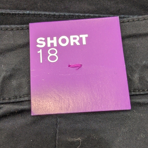 Lane Bryant Women's Cotton Shorts, Black 18, NWT - Picture 5 of 5